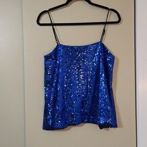Haoduoyi Royal Blue Sequin Camisole Size Large NWT